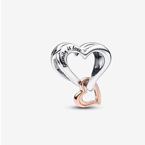 Two-tone Openwork Infinity Heart Charm pandora
